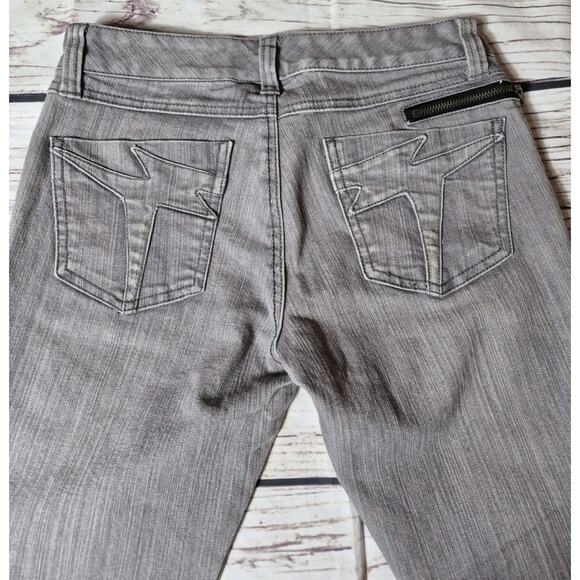 DAANG GOODMAN TRIPP NYC GRAY WASHED ZIP ACCENT JEGGING JEANS Size 7 SKULLS - Picture 12 of 15